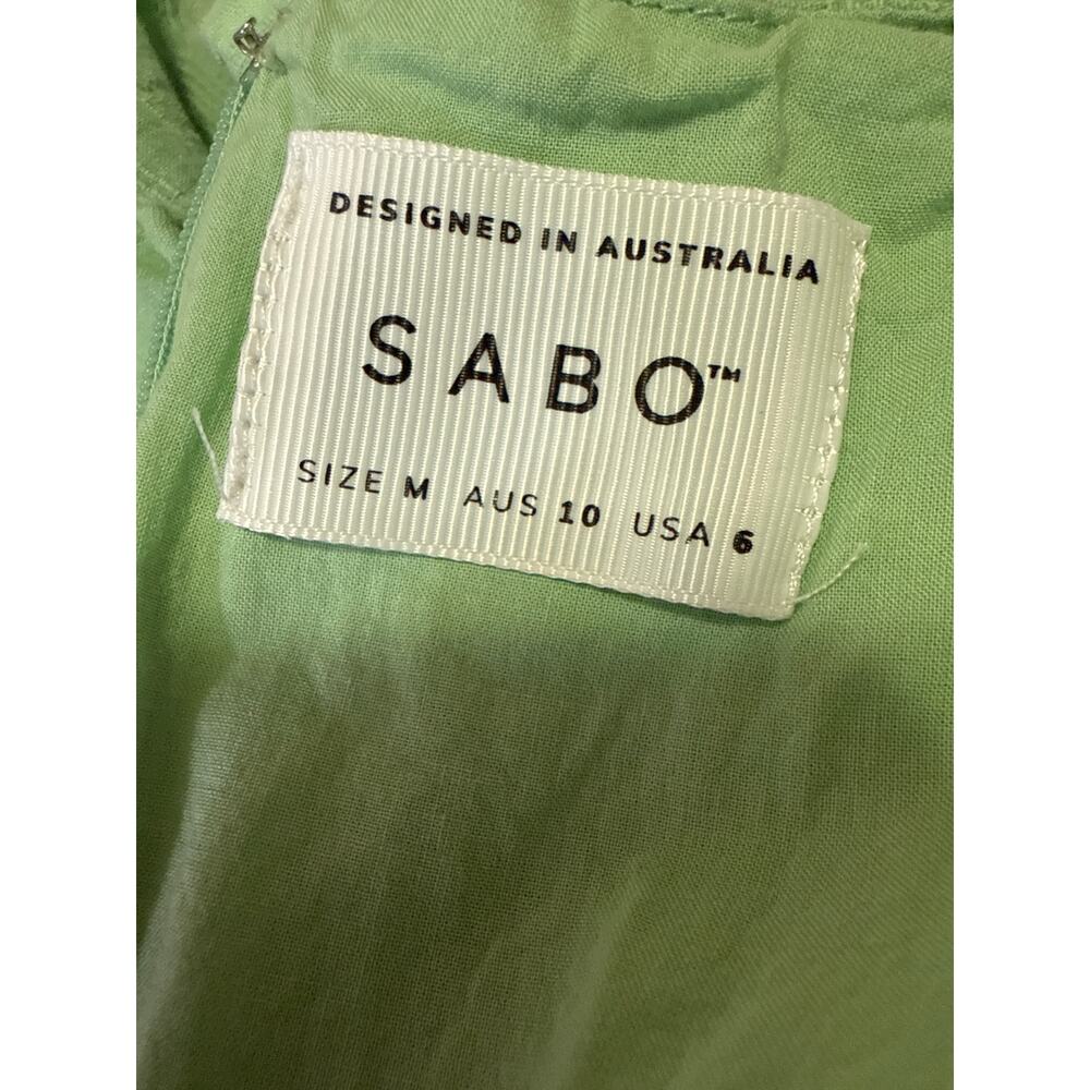 Sabo Cambelle Green Sleeveless Cutout Tie Front Cami Camisole Midi Tank Dress M - Picture 11 of 14